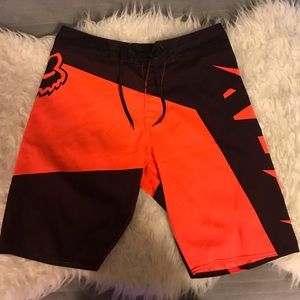 Orange Fox Swim Trunks